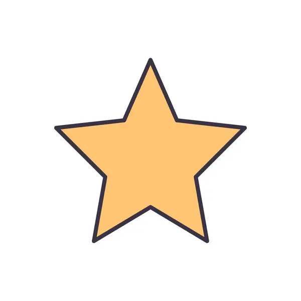 Ikona Wektora Gwiazdy Odizolowany Białym Tle Ilustracja Wektora — Wektor stockowy