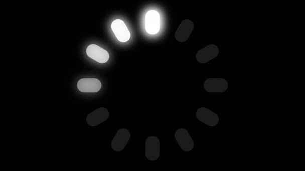 Loading Circle Video Glow Loading Animation Transparent Background Download Progress — Videoclip de stoc