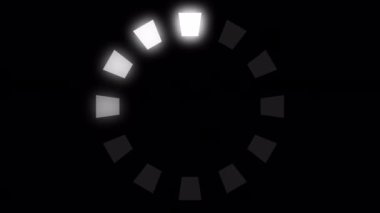 Loading Circle Video with Glow. Loading Animation on Transparent Background. Download Progress, Preloader Animation Web Design Template. Seamless Loop Animation 4K with Alpha Channel