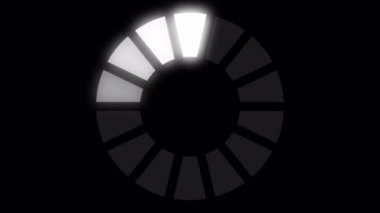 Loading Circle Video with Glow. Loading Animation on Transparent Background. Download Progress, Preloader Animation Web Design Template. Seamless Loop Animation 4K with Alpha Channel