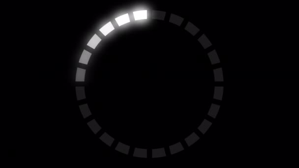 Загрузка Кругового Видео Сиянием Загрузка Анимации Прозрачном Фоне Progress Шаблон — стоковое видео