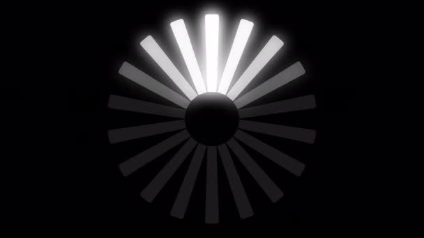 Loading Circle Video Glow Načítání Animace Průhledném Pozadí Stáhnout Šablonu — Stock video