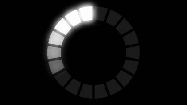 Loading Circle Video Glow Loading Animation Transparent Background Download Progress — Vídeo de stock