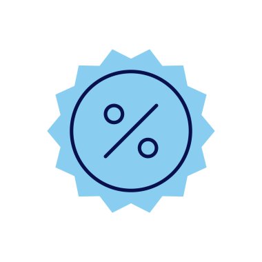 Rozet bağlantılı vektör simgesi. Beyaz arka planda izole edilmiş. Vektör illüstrasyonu