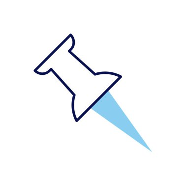 Pin bağlantılı vektör simgesini it. Beyaz arka planda izole edilmiş. Vektör illüstrasyonu