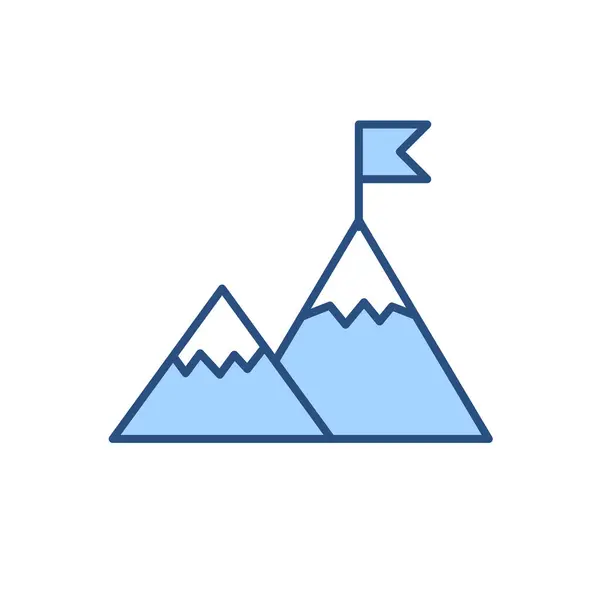 Icona Vettoriale Relativa Alle Montagne Isolato Sfondo Bianco Illustrazione Vettoriale — Vettoriale Stock
