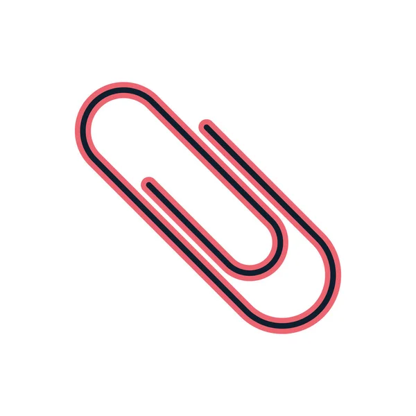 Paper Clip Related Vector Icon Isolated White Background Vector Illustration — Stock Vector