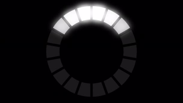 Φόρτωση Κύκλου Βίντεο Λάμψη Φόρτωση Κινούμενων Σχεδίων Διαφανές Φόντο Λήψη — Αρχείο Βίντεο