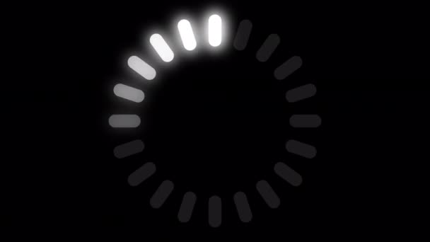 Loading Circle Video Glow Loading Animation Transparent Background Download Progress — Video Stock