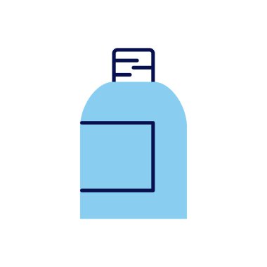 Tıbbi Şişe İlgili Vektör Simgesi. Şişe işareti. Uyuşturucu ikonu. Beyaz Arkaplanda İzole Edilmiş