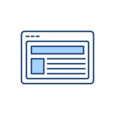 Siteyle ilgili vektör simgesi. Beyaz arka planda izole edilmiş. Vektör illüstrasyonu