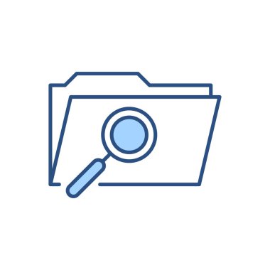 Dizin bağlantılı vektör simgesini ara. Beyaz arka planda izole edilmiş. Vektör illüstrasyonu