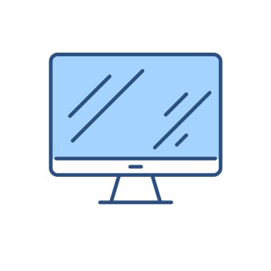 İlgili vektör simgesini izle. Beyaz arka planda izole edilmiş. Vektör illüstrasyonu