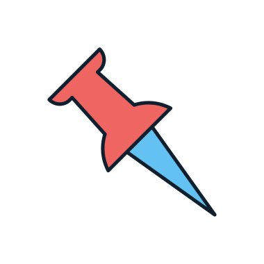 Pin bağlantılı vektör simgesini it. Beyaz arka planda izole edilmiş. Vektör illüstrasyonu