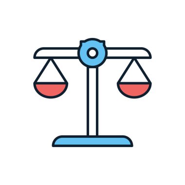 Libra bağlantılı vektör simgesi. Beyaz arka planda izole edilmiş. Vektör illüstrasyonu