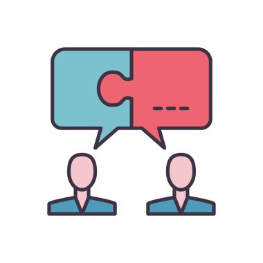 Çözümle ilgili vektör simgesi. Beyaz arka planda izole edilmiş. Vektör illüstrasyonu