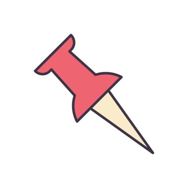 Pin bağlantılı vektör simgesini it. Beyaz arka planda izole edilmiş. Vektör illüstrasyonu