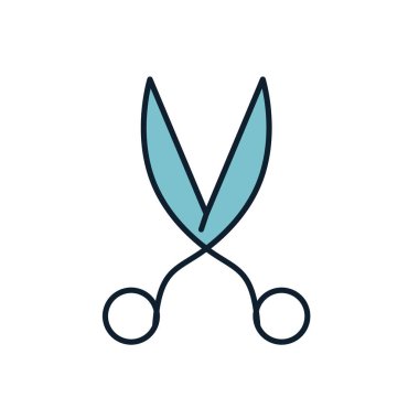 Makasla ilgili vektör simgesi. Beyaz arka planda izole edilmiş. Vektör illüstrasyonu