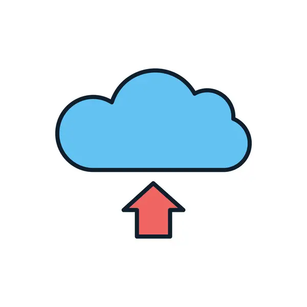 Cloud Storage Icono Vectorial Relacionado Aislado Sobre Fondo Blanco Ilustración Ilustraciones de stock libres de derechos
