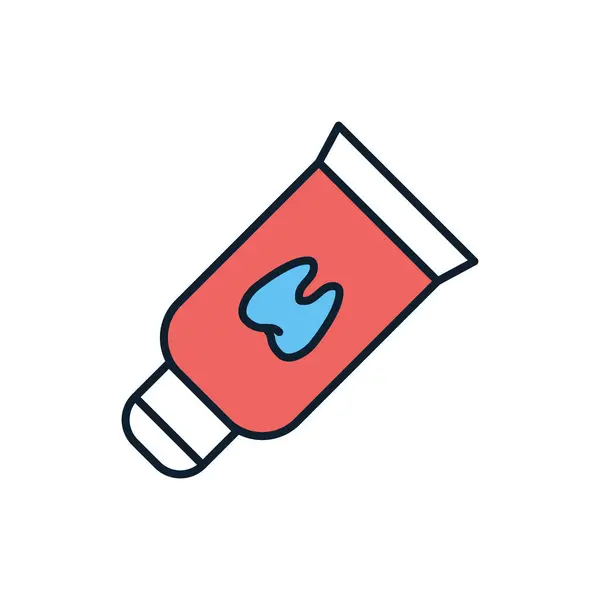 Tooth Pastent Tube Related Vector Icon 배경에서 고립됨 로열티 프리 스톡 벡터