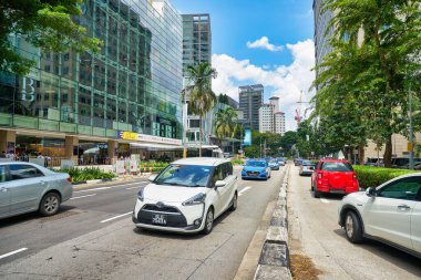 SINGAPORE - CIRCA JANUARY, 2020: Singapur sokak manzarası.