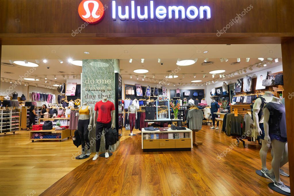 SINGAPORE - JANUARY 19, 2020: entrance to Lululemon store at Ngee Ann City in Singapore.
