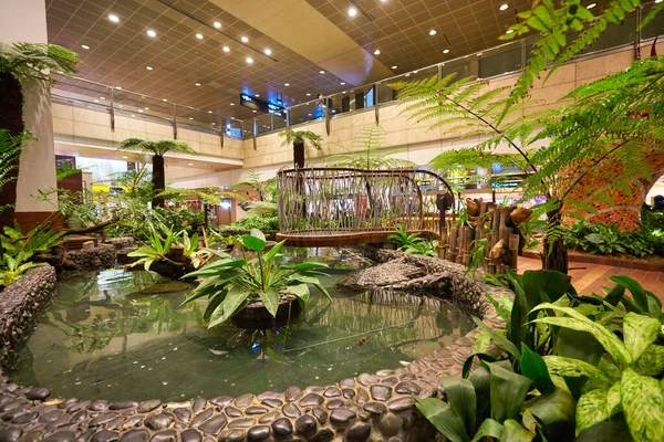 SINGAPORE - CIRCA JANUARY, 2020: Singapur Changi Uluslararası Havaalanı 'nın iç çekimleri.