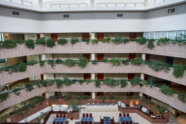 MOSCOW, RUSSIA - CIRCA EPTEMBER, 2016: Holiday Inn Moscow 'un iç çekimleri - Vinogradovo.