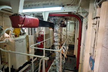 HONG KONG - CIRCA Aralık 2019: Hong Kong 'daki Star Ferry' nin iç çekimi.