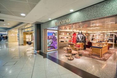 HONG KONG - CIRCA ARALIK, 2019: Valentino Uluslararası Havaalanı.