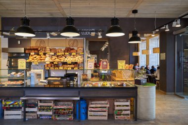 SAINT PETERSBURG, RUSSIA - CRCA Nisan 2017: Bushe Fırını 'nın iç çekimleri.