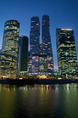 MOSCOW, RUSSIA - CIRCA EPTEMBER, 2018: Moskova Uluslararası İş Merkezi sokak manzarası.