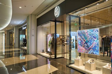 ŞENZHEN, ÇİN - CIRCA Kasım 2019: Shenzhen 'deki ASH mağazasına giriş. 