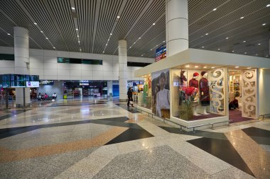 KUALA LUMPUR, MALAYSIA - CIRCA JANUARY, 2020: Kuala Lumpur Uluslararası Havalimanı 'nın iç çekimi. 