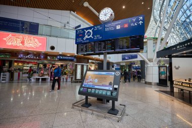 KUALA LUMPUR, MALAYSIA - CIRCA JANUARY, 2020: Kuala Lumpur Uluslararası Havalimanı Uydu Terminal Binası.