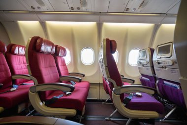 KUALA LUMPUR, MALAYSIA - CIRCA JANUARY, 2020: Malezya Havayolları Airbus A330-300 ekonomi sınıfı