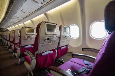 KUALA LUMPUR, MALAYSIA - CIRCA JANUARY, 2020: Malezya Havayolları Airbus A330-300 ekonomi sınıfı
