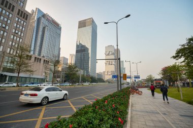 ŞENZHEN, ÇİN - 27 Kasım 2019: Shenzhen şehir manzarası.