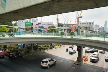 BANGKOK, THAILAND - CIRCA HAZİRANESİ, 2020: Gündüz Bangkok manzarası.