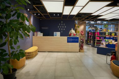 BANGKOK, THAILAND - CIRCA JANUARY, 2020: Siyam Keşif Alışveriş Merkezi 'nin iç çekimi.