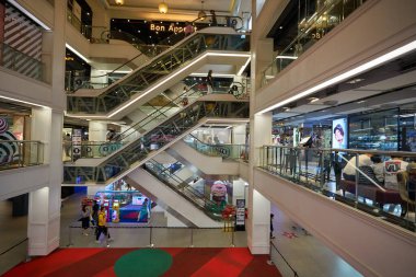 BANGKOK, THAILAND - CIRCA JANUARY, 2020: Siyam Alışveriş Merkezi 'nin iç çekimleri