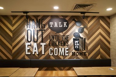 KUALA LUMPUR, MALAYSIA - CIRCA MARCH, 2023: Malezya 'daki KFC fast food restoranında. 