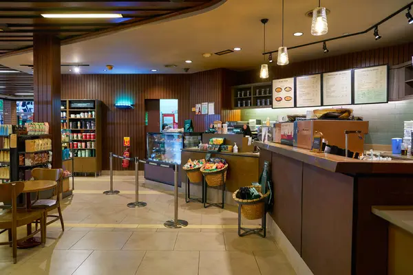 stock image KUALA LUMPUR, MALAYSIA - CIRCA MARCH, 2023: interior shot of Starbucks Coffee in Kuala Lumpur.