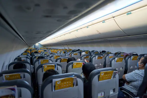 stock image CHIANG MAI, THAILAND - CIRCA APRIL, 2023: interior shot of Nok Air Boeing 737-800.