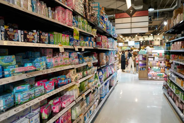 stock image BANGKOK, THAILAND - CIRCA APRIL, 2023: interior shot of supermarket Gourmet Market at Terminal 21 shopping mall in Bangkok. 