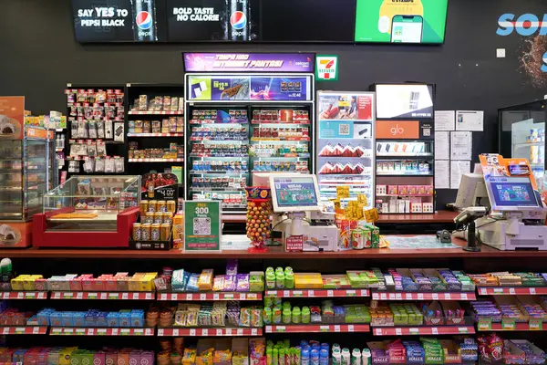 Stock image KUALA LUMPUR, MALAYSIA - CIRCA MARCH, 2023: interior shot of 7-eleven store.