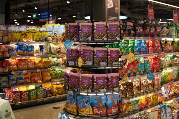 stock image BANGKOK, THAILAND - CIRCA APRIL, 2023: interior shot of Tops Food Hall premium grade supermarket in CentralWorld shopping center in Bangkok. 