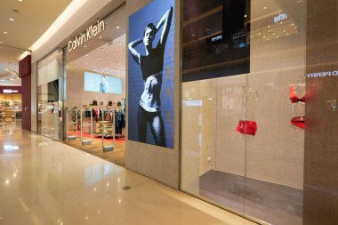 HO CHI MINH CITY, VİETNAM - CIRCA MARCH, 2023: Crescent Mall 'daki Calvin Klein mağazasına giriş.