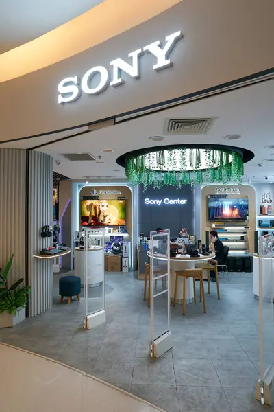 stock image HO CHI MINH CITY, VIETNAM - CIRCA MARCH, 2023: entrance to Sony Center store in Crescent Mall