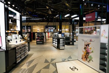 MOSCOW, RUSSIA - CIRCA JANUARY, 2023: Sheremetyevo Alexander S. Pushkin Uluslararası Havalimanı gümrüksüz bölge.